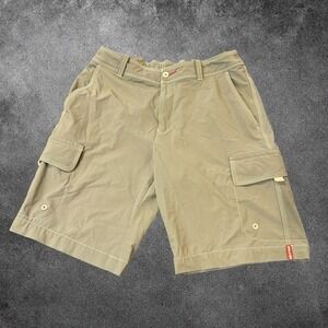 Tommy Bahama Relax Cargo Shorts Mens 36 Khaki Nylon Outdoor Fishing Hiking 10"